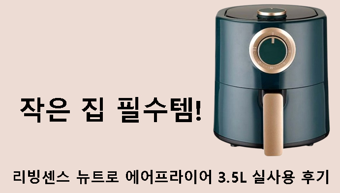 작은 집 필수템! 리빙센스 뉴트로 에어프라이어 3.5L 실사용 후기
