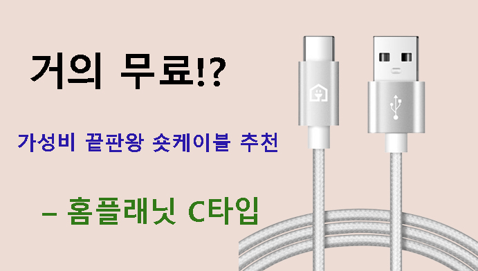 거의 무료!? 가성비 끝판왕 숏케이블 추천 – 홈플래닛 C타입