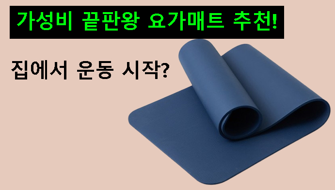 집에서 운동 시작? 가성비 끝판왕 요가매트 추천!
