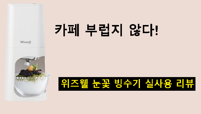카페 부럽지 않다! 위즈웰 눈꽃 빙수기 실사용 리뷰