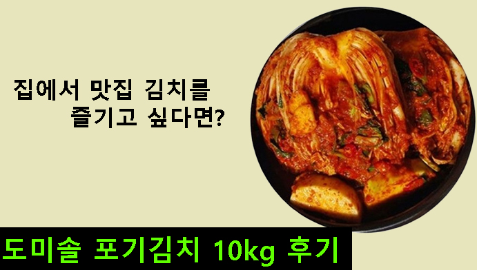 집에서 맛집 김치를 즐기고 싶다면? 도미솔 포기김치 10kg 후기