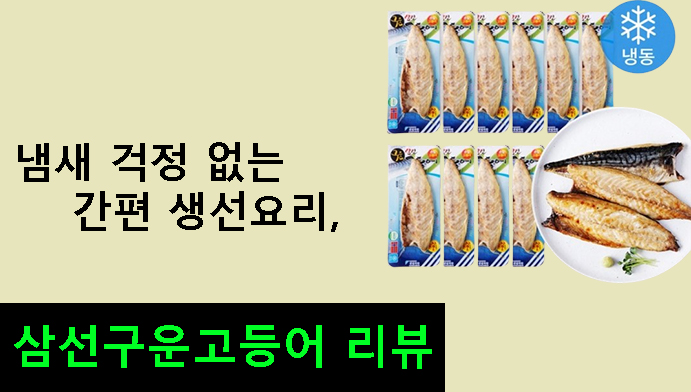 냄새 걱정 없는 간편 생선요리, 삼선구운고등어 리뷰
