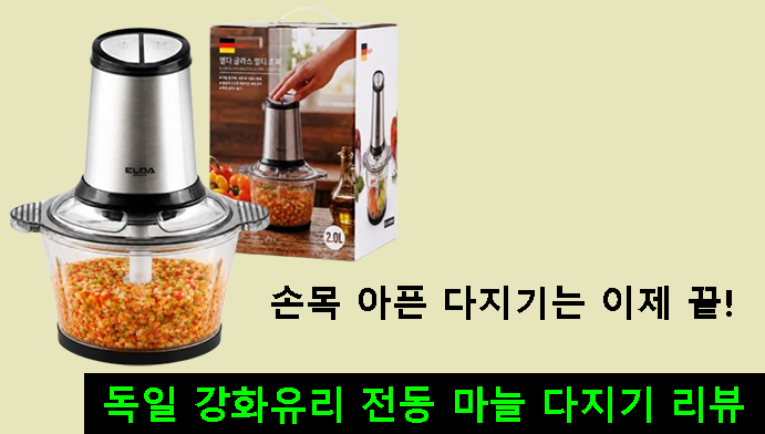 손목 아픈 다지기는 이제 끝! 독일 강화유리 전동 마늘 다지기 리뷰