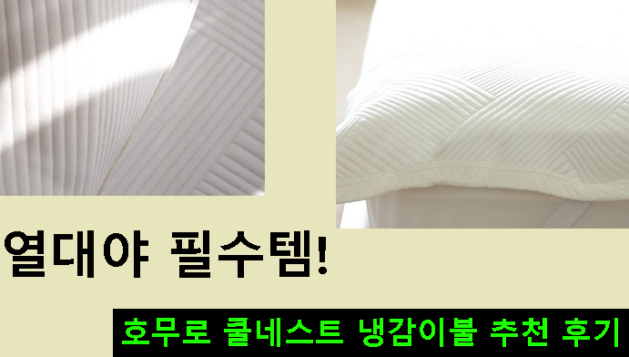열대야 필수템! 호무로 쿨네스트 냉감이불 추천 후기