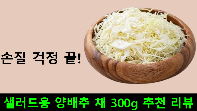 손질 걱정 끝! 샐러드용 양배추 채 300g 추천 리뷰