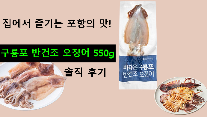 집에서 즐기는 포항의 맛! 구룡포 반건조 오징어 550g 솔직 후기