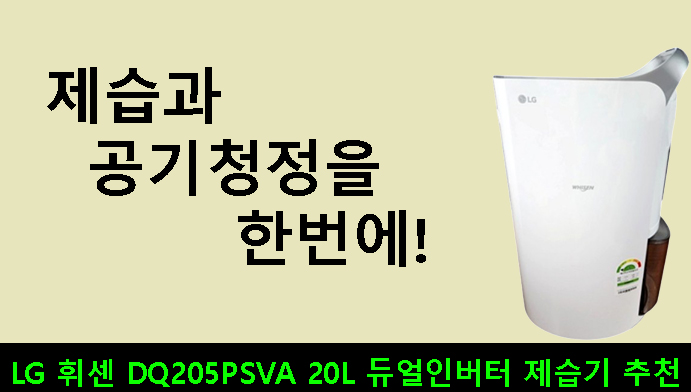 제습과 공기청정을 한번에! LG 휘센 DQ205PSVA 20L 듀얼인버터 제습기 추천