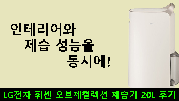인테리어와 제습 성능을 동시에! LG전자 휘센 오브제컬렉션 제습기 20L 후기