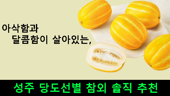 아삭함과 달콤함이 살아있는 성주 당도선별 참외 솔직 추천