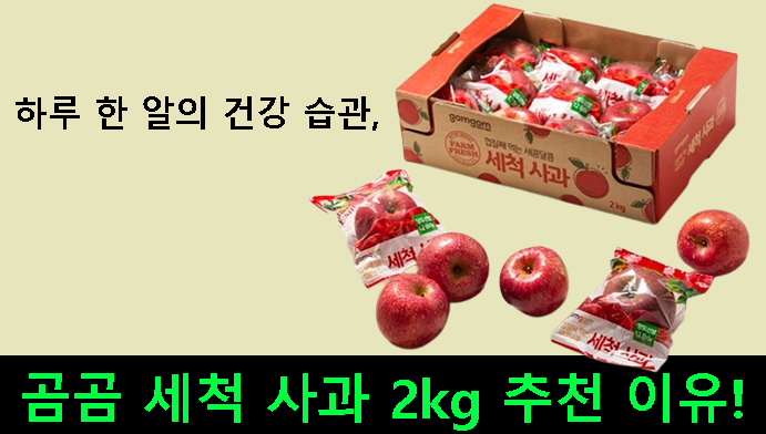 하루 한 알의 건강 습관, 곰곰 세척 사과 2kg 추천 이유!