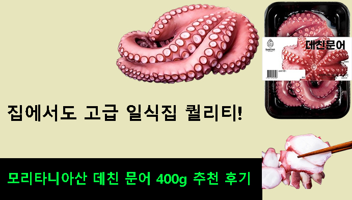 집에서도 고급 일식집 퀄리티! 모리타니아산 데친 문어 400g 추천 후기