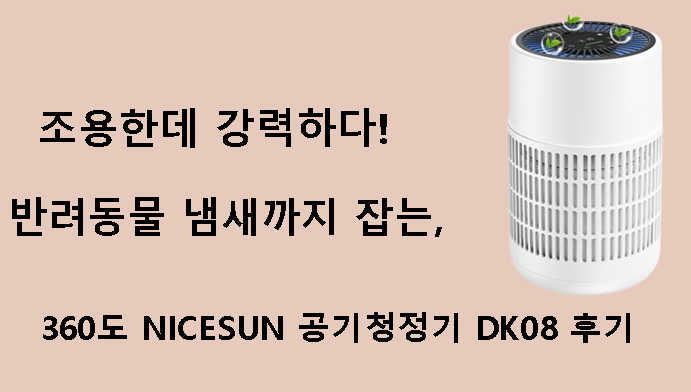 조용한데 강력하다!반려동물 냄새까지 잡는 360도 NICESUN 공기청정기 DK08 후기