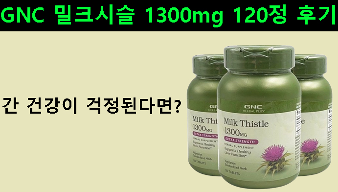 간 건강이 걱정된다면? GNC 밀크시슬 1300mg 120정 후기