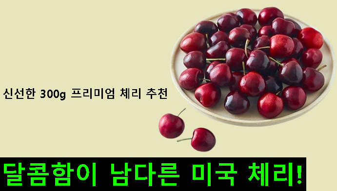 달콤함이 남다른 미국 체리! 신선한 300g 프리미엄 체리 추천