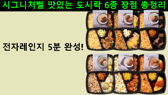 전자레인지 5분 완성! 시그니처벨 맛있는 도시락 6종 장점 총정리