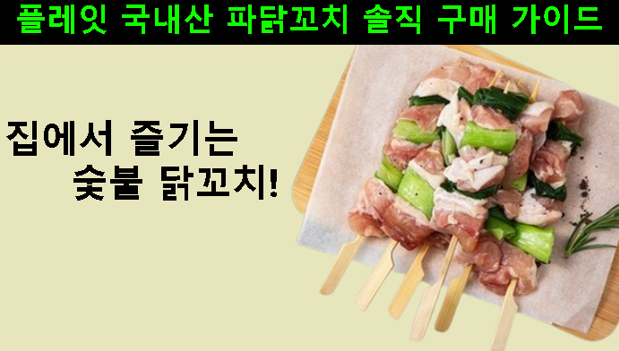 집에서 즐기는 숯불 닭꼬치! 플레잇 국내산 파닭꼬치 솔직 구매 가이드