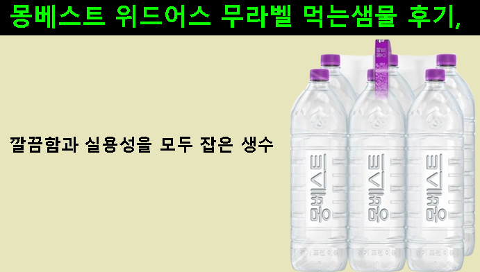 몽베스트 위드어스 무라벨 먹는샘물 후기, 깔끔함과 실용성을 모두 잡은 생수